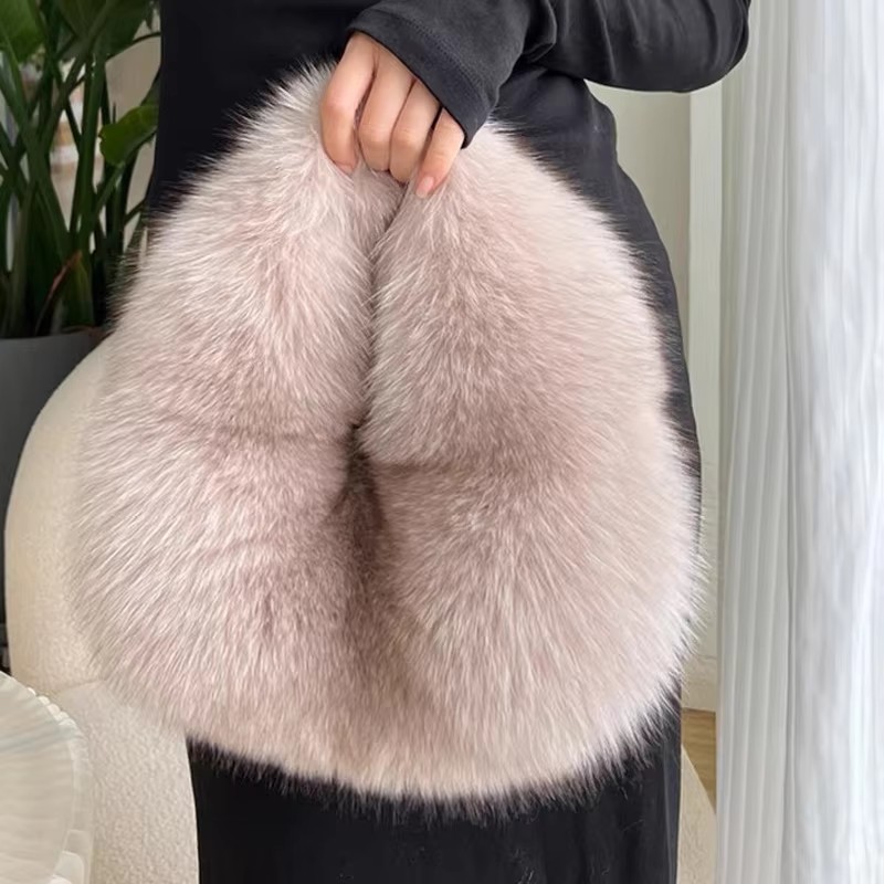 Fashion Soft Plush Half Moon B - Luxury Bags Tote 评论和价格
